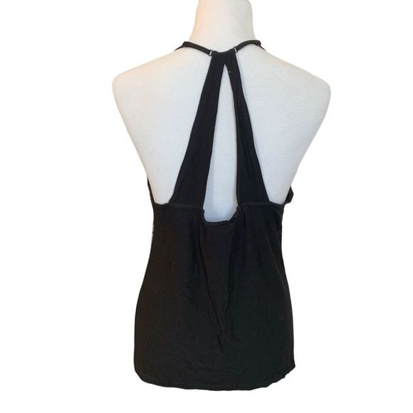 In Bloom | Black & Cream Coloured Printed Flowy Tank Top - Picture 4 of 6